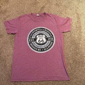 Maroon Route 66 T-Shirt